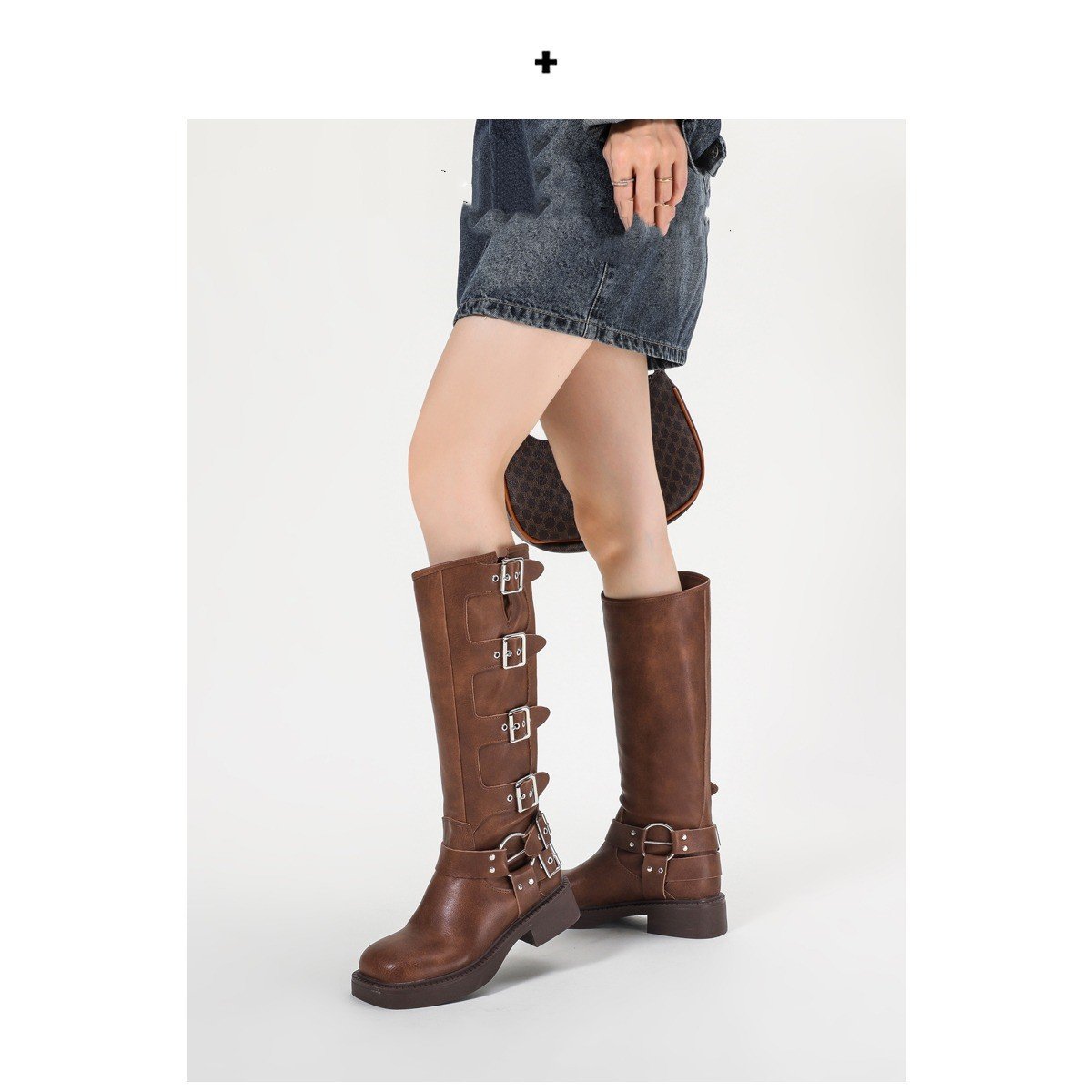 High-top Knight Boots Women's New Trendy European Fashion Thick Heel Over-the-Knee Boots with Heel Raises - Image 5
