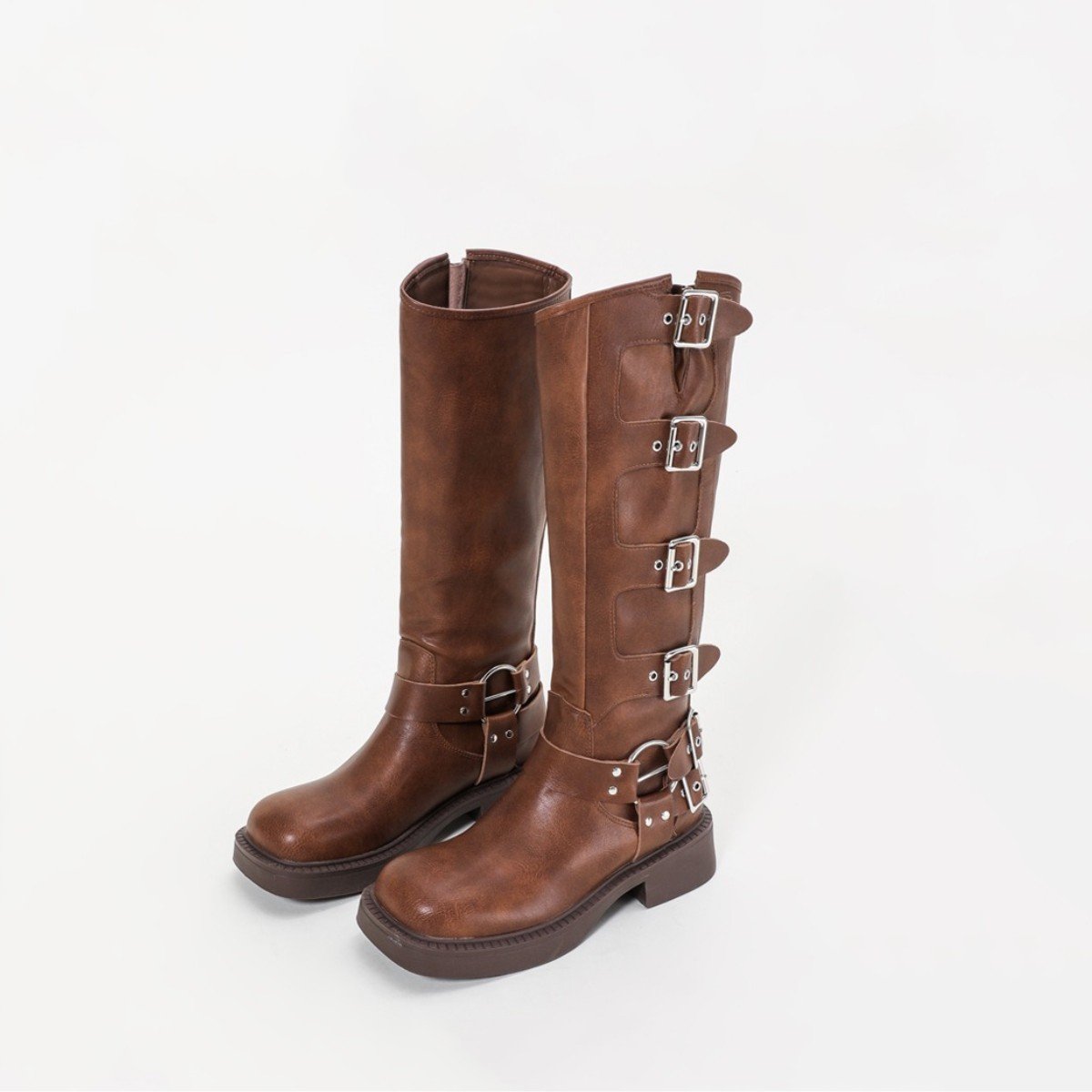 High-top Knight Boots Women's New Trendy European Fashion Thick Heel Over-the-Knee Boots with Heel Raises