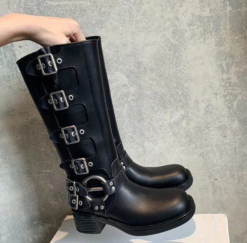 High-top Knight Boots Women's New Trendy European Fashion Thick Heel Over-the-Knee Boots with Heel Raises - Image 2